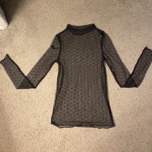Long sleeve sheer blouse